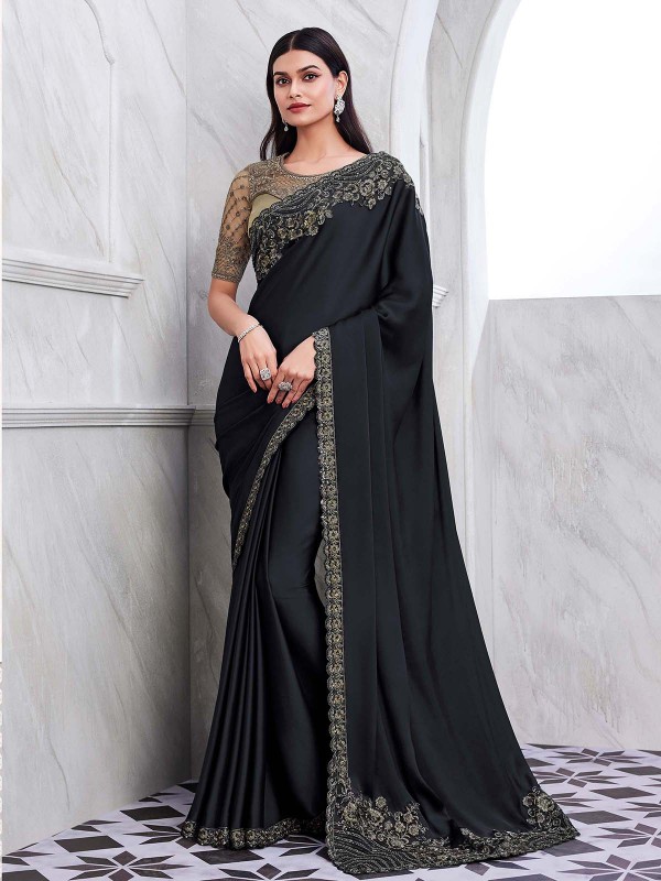 Black Walnut Silk Saree